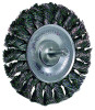 Weiler Standard Twist Knot Wire Wheel, 4 in D x 1/2 in W, .014 in Steel, 1/4 in Stem, 1 EA, #17687