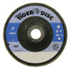Weiler Tiger Disc Abrasive Flap Discs, 6 in,80 Grit, 7/8 Arbor, 10,200 rpm, 10 EA, #50651
