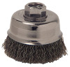 Anchor Products Crimped Wire Cup Brush, 3 in Dia., 5/8-11 Arbor, 0.012 in Carbon Steel, 1 EA, #93714