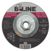 B-Line Depressed Ctr Grinding Wheel, 5 in dia, 1/4 in Thick, 5/8 in-11 Arbor, 24 Grit, 10 PK, #90907