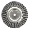 Weiler Standard Twist Knot Wire Wheel, 8 in D x 5/8 W, .016 Stainless Steel, 6,000 rpm, 1 EA, #8395