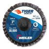 Weiler 2" Bobcat Mini Abrasive Flap Disc, Flat (Ty27), Type R Mount, 36Z, 10 EA, #50956