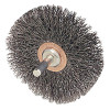 Weiler Stem-Mounted Narrow Conflex Brush, 2 1/2 in D x 3/8 W, .014 in Steel, 20,000 rpm, 1 EA, #17614