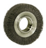 Weiler Medium-Face Crimped Wire Wheel, 6 in D x 1 in W, .006 in Steel Wire, 6,000 rpm, 1 EA, #6040