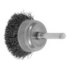 Advance Brush Stem Mounted Cup Brushes, 1 3/4 in Dia., 0.012 in, Carbon Steel Wire, 10 BOX, #82823