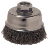 Anchor Products Crimped Wire Cup Brush, 3 in Dia., 5/8-11 Arbor, 0.012 in Stainless Steel, 1 EA, #93715