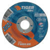 Weiler Tiger Zirc Grinding Wheels, 4 1/2 in Dia, 1/4 in Thick, 7/8 in Arbor, 10 EA, #58071