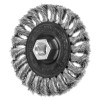 Advance Brush Standard Twist Knot Wheel, 4 in D x 5/8 in W, .014 Stainless Steel, 20,000 rpm, 1 EA, #82283