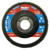 Weiler 4-1/2" Vortec Pro High Density Abrasive Flap Disc, Flat, 10 PK, #31388