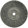 Weiler Narrow Face Crimped Wire Wheel, 8 in D x 3/4 in W, .014 in Steel Wire, 3/4 Arbor, 1 EA, #1178