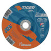 Weiler Tiger Zirc Grinding Wheels, 7 in Dia, 1/4 in Thick, 7/8 in Arbor, 10/PK, #58075