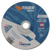 Weiler Tiger Inox Thin Cutting Wheels, Type 27, 7 in Dia., 0.045 in Thick, 7/8 in Arbor, 25 EA, #58107