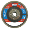 Weiler 4-1/2" Abrasive Flap Disc, Flat, Phenolic Backing, 4 oz, 10/CT, #31408