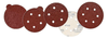 Aluminum Oxide Red Heavy Discs - PSA Single Discs with Tabs - 5" x No Dust Holes, Grit/ Weight: 320E, Mercer Abrasives 579032 (100/Pkg.)