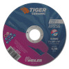 Weiler Tiger Ceramic Cutting Wheels, Type 27, 3 in Dia., 1/16 in Thick, 1/4 in Arbor, 100 BX, #58345