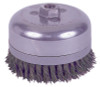 Weiler Extra Heavy Duty Knot Wire Cup Brush, 6 in Dia., 5/8-11 UNC Arbor, 0.023 Wire, 1 EA, #12676