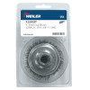 Weiler Crimped Wire Cup Brush, 3 in Dia., 5/8-11 UNC Arbor, Steel Wire, 5/PK, #13245P