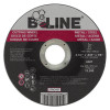 B-Line Depressed Ctr Cutting Wheel, 4-1/2 in dia, 0.045 in Thick, 7/8 in Arbor, 60 Grit, 25 BX, #90894