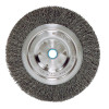 Weiler Vortec Pro Crimped Wire Wheel, 6 in D, .014 in Stainless Steel Wire, 6,000 rpm, 2/PK, #36201