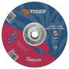 Weiler Tiger Grinding Wheels, 9 in Dia., 1/4 in Thick, 24 Grit, Aluminum Oxide, 10 EA, #57136
