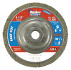 Weiler Vortec Pro Abrasive Flap Discs,4.5", 60 Grit, 5/8 Arbor, 13,000 rpm, Alum Back, 1 EA, #31315