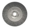 Weiler Narrow Face Crimped Wire Wheel, 4 in D x 1/2 W, .0118 Stainless Steel, 6,000 rpm, 1 EA, #184