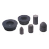 CGW Abrasives Resin Cones and Plugs, Type 16, 1 1/2 in Dia, 3 in Thick, 5/8 Arbor, 24 Grit, 1 EA, #49019