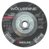 Weiler Wolverine Combo Wheels, 5 in Dia, 1/8 in Thick, 5/8 in Arbor, 24 Grit, T, 1 EA, #56427