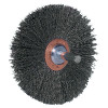 Weiler Stem-Mounted Wide Conflex Brush, 3 in D x 1 W, .008 Stainless Steel, 20,000 rpm, 1 EA, #17637