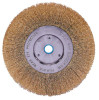 Weiler Narrow Face Crimped Wire Wheel, 6 in D x 1/2 in W, .005 in Brass Wire, 6,000 rpm, 2 EA, #1415
