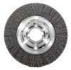 Weiler Medium Crimped Wire Wheel, 10 in D x 1 1/8 in W, .02 in Steel Wire, 3,600 rpm, 1 EA, #6170