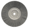 Weiler Narrow Face Crimped Wire Wheel, 8 in D x 3/4 in W, .0104 Steel Wire, 6,000 rpm, 1 EA, #1155