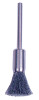 Weiler Miniature Stem-Mounted End Brushes, Stainless Steel, 0.005 in, 25,000 rpm, 1 EA, #26114