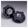 3M Disc Pad Hubs, 2 1/2 in Dia, Hard, Black, 1 EA, #7000120408