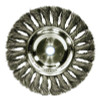 Weiler Standard Twist Knot Wire Wheel, 6 in D x 1/2 in W, .023 in Steel, 5/8-1/2 Arbor, 1 EA, #8105