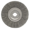 Weiler Narrow Face Crimped Wire Wheel, 10 in D, .014 Steel Wire, 2 CTN, #1259