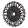 Advance Brush Standard Twist Single Row Wheel, 4 D x 5/8 W, .012 Stainless Steel, 20,000 rpm, 1 EA, #81806