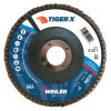 Weiler TIGER X Flap Disc, 5 in Angled, 80 Grit, 7/8 in Arbor, 10 PK, #51211