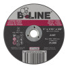 B-Line Cutting Wheel, 3 in dia, 1/16 in Thick, 3/8 in Arbor, 36 Grit, Alum Oxide, 1 EA, #90883