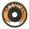 Weiler Trimmable Tiger Flap Discs, 4 1/2 in, 80 Grit, 7/8 in Arbor, 13,000 rpm, 10/BX, #50004
