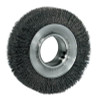 Weiler Wide-Face Crimped Wire Wheel, 6"Dia. x 1 1/4"W, 0.014 Stainless Steel, 6,000 rpm, 1 EA, #3520