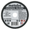 Metabo Slicer Cutting Wheel, 4 in Dia, .04 in Thick, A 60 TZ Grit, Alum. Oxide, 1 EA, #655323000