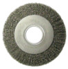 Weiler Medium-Face Crimped Wire Wheel, 8 in D x 1 in W, .0104 in Steel Wire, 4,000 rpm, 1 EA, #6100