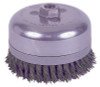 Weiler Extra Heavy Duty Knot Wire Cup Brush, 5 in Dia., 5/8-11 UNC Arbor, 0.023 Wire, 1 EA, #12120