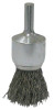 Weiler Vortec Pro Stem Mtd Crimped Wire End Brushes, Carbon, 1 in Dia, .006 Wire, 10/CT, #36284