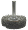 Weiler Crimped Wire Radial Wheel Brush, 1 1/2 in D, .014 in Steel Wire, 20,000 rpm, 10 EA, #17953