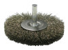 Weiler Crimped Wire Radial Wheel Brush, 3 in D, .008 Stainless Steel Wire, 10/PK, #17978