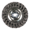 Advance Brush Standard Twist Single Row Knot Wheel, 4 D x 5/8 W, .014 Steel Wire, 20,000 rpm, 1 EA, #81657
