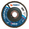 Weiler TIGER X Flap Disc, 5 in Angled, 36 Grit, 7/8 in Arbor, 10 PK, #51208