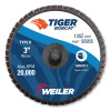 Weiler 2" Bobcat Mini Abrasive Flap Disc, Flat (Ty27), Type R Mount, 36Z, 10 BX, #50955